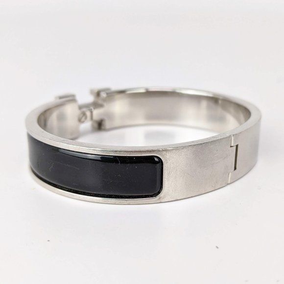 SOLD Hermes Black Silver Clic Clac Bracelet PM - Picture 7 of 7
